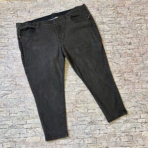 Diane Gilman DG2 Black Pull On Jeggings Size 3X Petite 5 Pocket Design